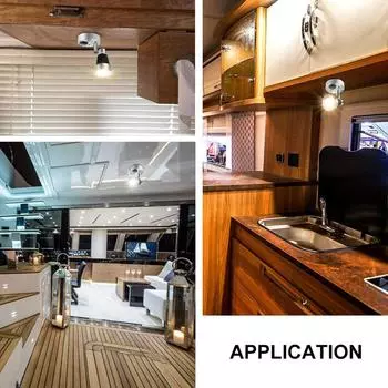 Светильник для чтения для автодомов, светодиодный прожектор 12 В с выключателем, светильник для чтения для кемпинга, яхты, прицепа, кровати, 3 Вт A чёрный