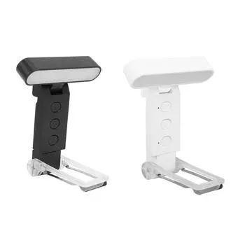 Светильник для чтения книг, перезаряжаемый через USB, складной, светодиодный, 6 уровней яркости, 5 цветов, таймер, привлекательный дизайн Black