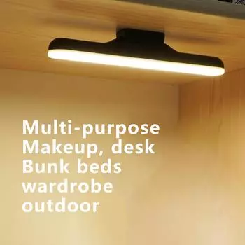 Светильник для чтения USB-зарядка Регулируемая яркость Беспроводной сенсорный магнитный светильник для шкафа для макияжа Стол для двухъярусной кровати Шкаф для одежды на открытом воздухе