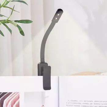 Светильник для книг, светодиодная лампа для чтения, без мерцания, высокая яркость, 3 цвета, защита глаз, зажим для книг, ночник чёрный