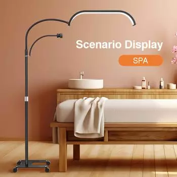 Светильник для красоты Half Moon, регулируемая высота, трехцветный свет с дистанционным управлением, 35 Вт, U-образный светильник для красоты ногтей и бровей чёрный