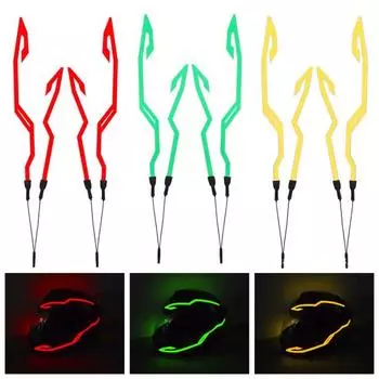 Светильник для мотоциклетного шлема, несколько режимов, светодиодная лента для ночной езды, супер яркая перезаряжаемая, простая в установке световая полоса для шлема синий