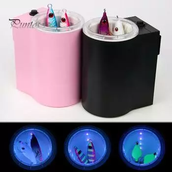 Светильник для наполнения рыболовной приманки, работающий от батареек, водонепроницаемый, портативный, светящийся в темноте, мягкий, жесткий, искусственный, с УФ-излучением, лампа для наполнения рыболовных принадлежностей синий