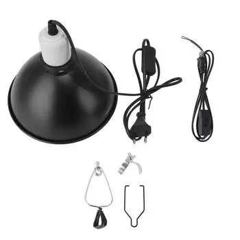 Светильник для обогрева рептилий 300 Вт с огнестойким абажуром, конструкция из нержавеющей стали UVB UVA Pet Heat La EU Plug 220V