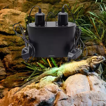 Светильник для рептилий E27, двухкупольная лампа для амфибий Lguana Snake