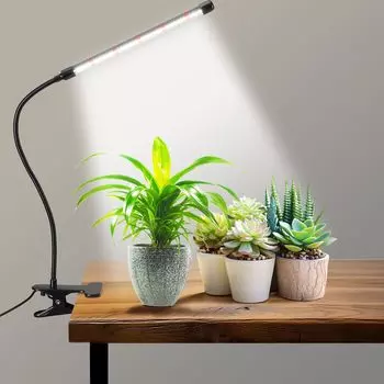 Светильник для роста растений Светильник для роста растений Светодиодный светильник для растений 24 Вт Светильник для выращивания растений в помещении Функция синхронизации 5 скоростей Дисплей с регулировкой яркости Устранение недостатка солнечного света