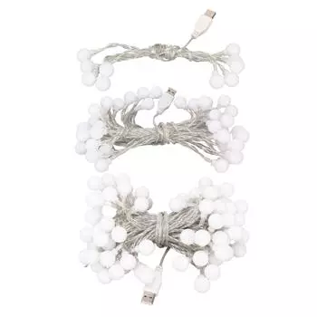 Светильник-гирлянда в виде шара, водонепроницаемый, с питанием от USB, красочный, декоративный, светодиодный, для рождественской вечеринки, кровати 1.5m/4.9ft 10 Lights