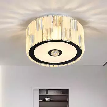 Светильник класса люкс из хрусталя, скандинавское освещение для входа, спальня, прикроватная тумбочка, настенные светильники, коридор, балкон, светодиодные светильники Warm White чёрный