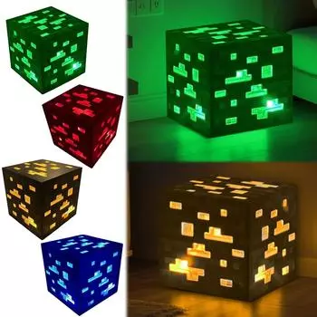 Светильник LightStylized, развлекательная земная подсветка, красная, синяя, зеленая, желтая, золотая, каменная статуя, которая наверняка отпугнет свиней One Size синий