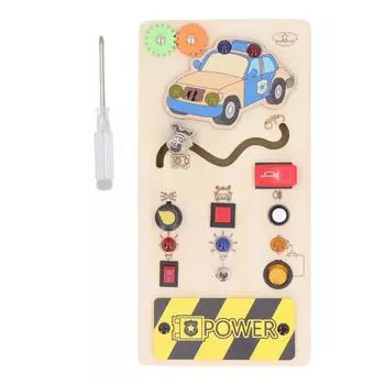 Светильник с выключателем, обучающая доска из липы, координация движений рук и глаз, светодиодный выключатель, сенсорная доска для