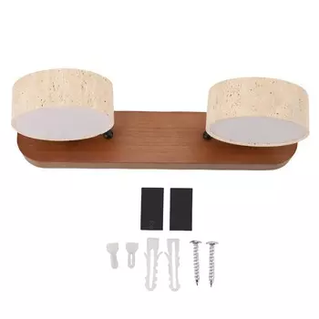 Светильник Vanity Light Modern Cylinder 2 Lights Rotatable Nature Stone LED Wall Sconce для прихожих и кухонь