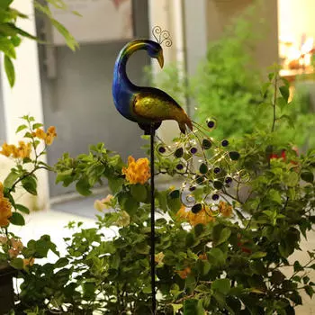 Светильники, ландшафтные скульптуры павлина, светодиодная статуя для украшения газона и дорожки