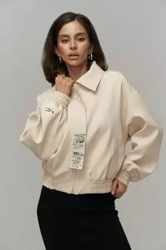 Светло-бежевый бомбер Crown