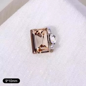 Светло-кофейный Merad Crystal Stack Diamond Finished Diamond Decoration Material Crooked Heart Peach Heart Rock Сахарное удобрение Square ThreeD