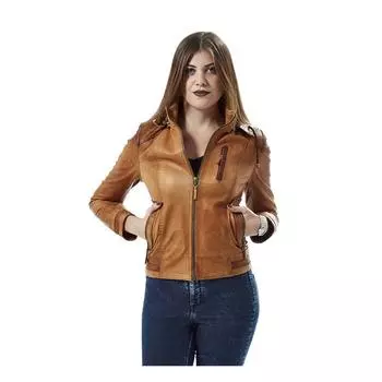 Светло-коричневая спортивная куртка с капюшоном