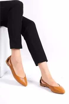 Светло-коричневая женская кожаная повседневная обувь из натуральной кожи