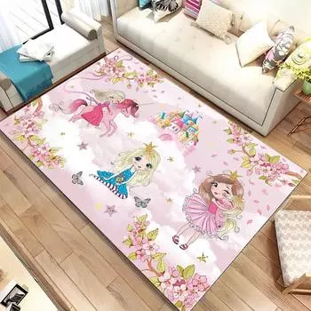Светло-серый детский классик для мальчиков и девочек, ковер с героями мультфильмов для гостиной, детский нескользящий ковер для ползания, украшения для дома 40X60cm-16x24in