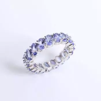 Светлое роскошное кольцо из стерлингового серебра 925 пробы с натуральным танзанитом для женщин, изысканные ювелирные изделия, подарок на праздник и вечеринку, помолвку US RING SIZE:7# синий