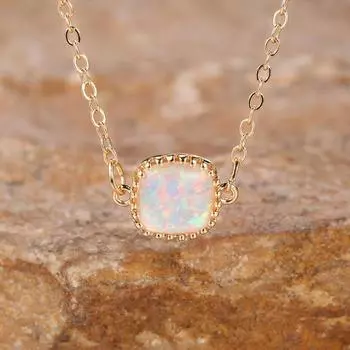 Светлое роскошное квадратное ожерелье для женщин и девочек, модное золотое ожерелье-цепочка, винтажные ювелирные изделия белый/золотой