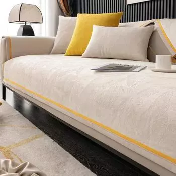 Светлое роскошное серое цветное диванное полотенце, европейское короткое утолщенное стеганое покрывало для дивана, противоскользящее европейское покрытие для дивана для гостиной 70x70cm 1pc