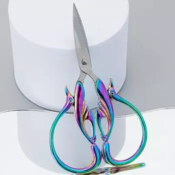 Светлые роскошные маленькие ножницы из нержавеющей стали для вышивки крестом в стиле барокко, винтажные ножницы в стиле лебедя