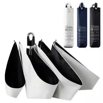 светоблокирующий складной с Для солнечной и дождливой погоды УФ-свет тепло складной стекловолоконный складной поставляется со специальным крючком и петлей складной зонт для слоновая кость