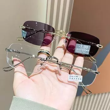 Светочувствительные цветоизменяющие антисиние очки для чтения без подгонки плоские очки для пожилых людей Готовая продукция 0 degrees anti-blue light