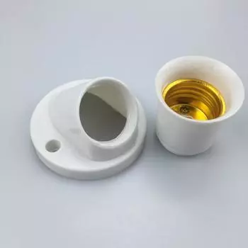 Светодиод E27 - E14 Основание Светодиодный адаптер Патрон Лампочка Держатель лампы Материал преобразователя E27 To E14 белый