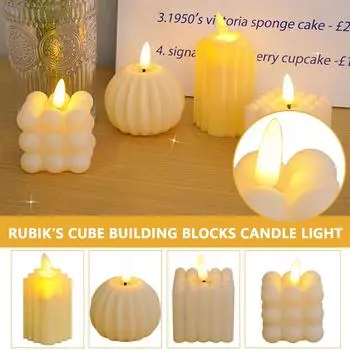 Светодиодная электронная свеча, предложение, признание, атмосфера, украшение, реквизит, день рождения, композиция, свеча, креативный ночной светильник One Size