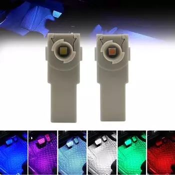 Светодиодная автомобильная лампа для ног, совместимая с Toyota Multicolor [2 шт.] (синий) [Продукт] синий