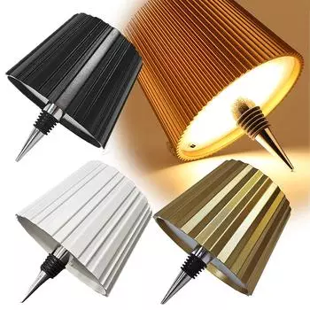 Светодиодная беспроводная настольная лампа для бутылок вина, 3 цвета, металл, регулируемая яркость, USB-зарядка, обеденный стол, лампа для напитков, сенсорный экран сверху чёрный