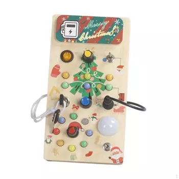 Светодиодная бизи-доска, панель переключателя света, светодиодная деревянная сенсорная доска, кнопка на доске