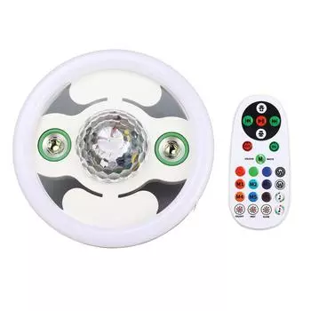 Светодиодная Bluetooth музыкальная лампа с двумя беспроводными динамиками 48 Вт E27 RGB меняющая цвет музыкальная лампа с