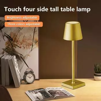 Светодиодная декоративная настольная лампа, модная ретро-лампа с квадратным дном и высокой подсветкой, обеденный стол, бар, внутреннее и наружное украшение чёрный