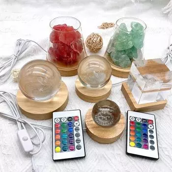 Светодиодная деревянная подставка для лампы Светодиодная подставка для лампы Художественное украшение для дома