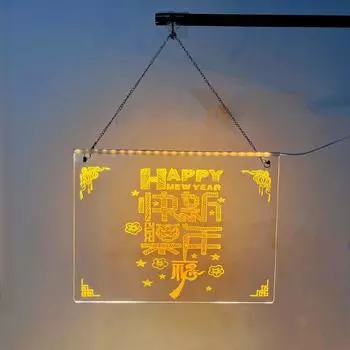 Светодиодная доска для записей, не требующая сверления, стираемая подвесная светящаяся прозрачная пластиковая доска для рисования 5W белый