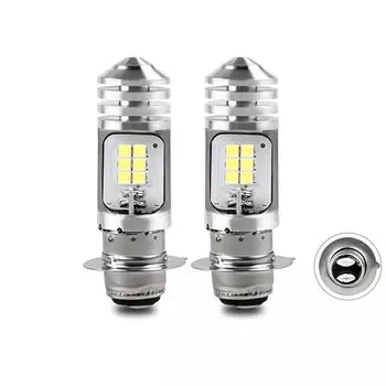 Светодиодная фара Ammtoo P15D, светодиодная лампа для мотоцикла, переключаемая, постоянного тока, переменного тока, двойного назначения, 8 Вт, 1400 лм, белая, 6000 К, высокая яркость, обычная лампа для мотоцикла, оригинальная