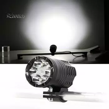 Светодиодная фара для мотоцикла, 3200 люмен, супер яркая, IP67, водонепроницаемая, 6000 К, универсальная, простая в установке, замена фары для мотоцикла чёрный