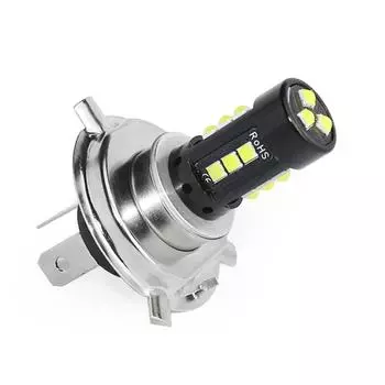 Светодиодная фара для мотоцикла, белая, дальнего и ближнего света, лампочки 12 В, противотуманные фары H4 BA20D P15D-H6 для мото-скутера, трехколесного велосипеда