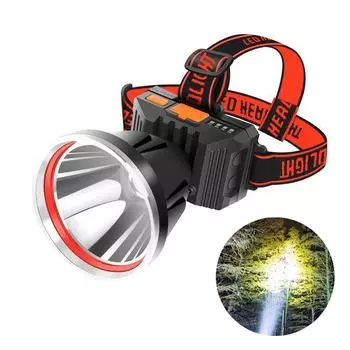 Светодиодная фара для рыбалки, телескопический зум, водонепроницаемый уличный светильник для кемпинга, фонарик, ночник с креплением на голову White light