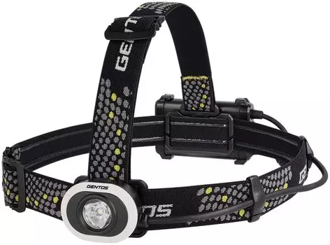 Светодиодная фара GENTOS с возможностью зарядки через USB, 350 градусов, распознавание 7 направлений, используется специальная аккумуляторная батарея или 3 батарейки типа АА. Серия GD [Яркость чёрный