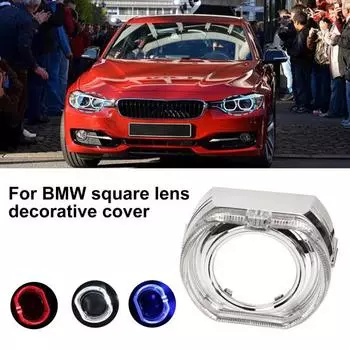 Светодиодная фара супер яркая сменная серебряная оболочка левая/правая ангельские глазки дневное время Right белый