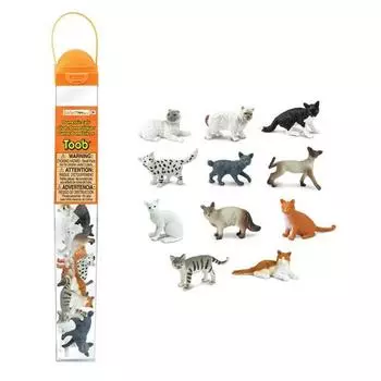 Светодиодная фигурка кошки Safari Tube, домашние кошки 699204, 1 шт., популярные игрушки в Корее