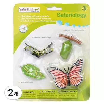 Светодиодная фигурка Safari 622616 Жизненный цикл бабочки-монарха, 2 шт., популярные игрушки в Корее