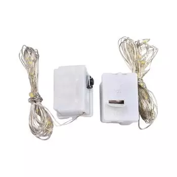 Светодиодная гирлянда белого цвета, 2 шт., простая в использовании, гибкая