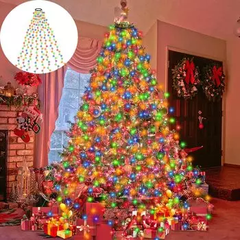 Светодиодная гирлянда Kimoinsa для рождественской елки, рождественское украшение, занавеска 280, 8 лампочек, декоративная занавеска с эффектом памяти IP44, новый адаптер переменного тока, сертифицированный PSE