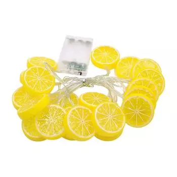 Светодиодная гирлянда с ломтиками лимона, небольшая свежая атмосфера, декоративные огни, интересные декоративные огни One Size