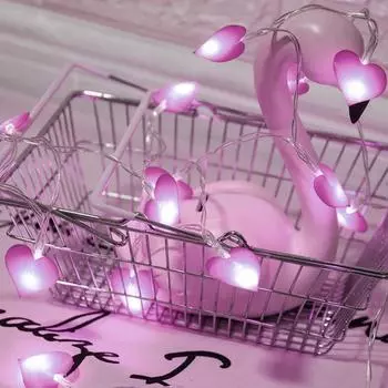 Светодиодная гирлянда в форме сердца 1,5/3/5 м, гирлянда «Любовь», декор для рождественской свадьбы и вечеринки 3M белый