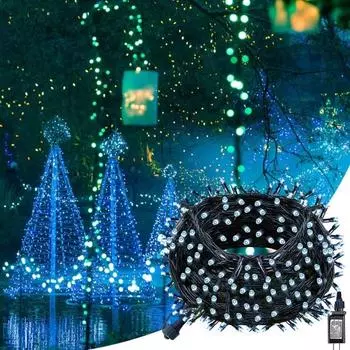 Светодиодная гирлянда Yousheng, 8 режимов, мигающая гирлянда с дистанционным управлением для рождественской елки, занавески для вечеринки во дворе 13