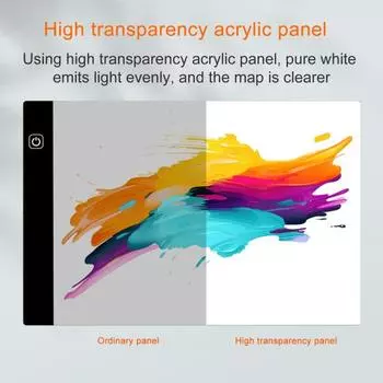 Светодиодная копировальная доска А4 Чертежная доска Трафареты для рисования Анимация Ультратонкий дизайн Копирование A